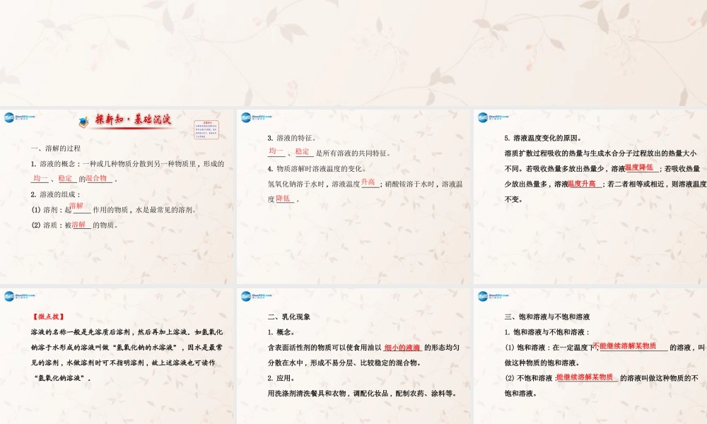 鲁教初中化学九上《3第1节 溶液的形成》PPT课件 (1).ppt