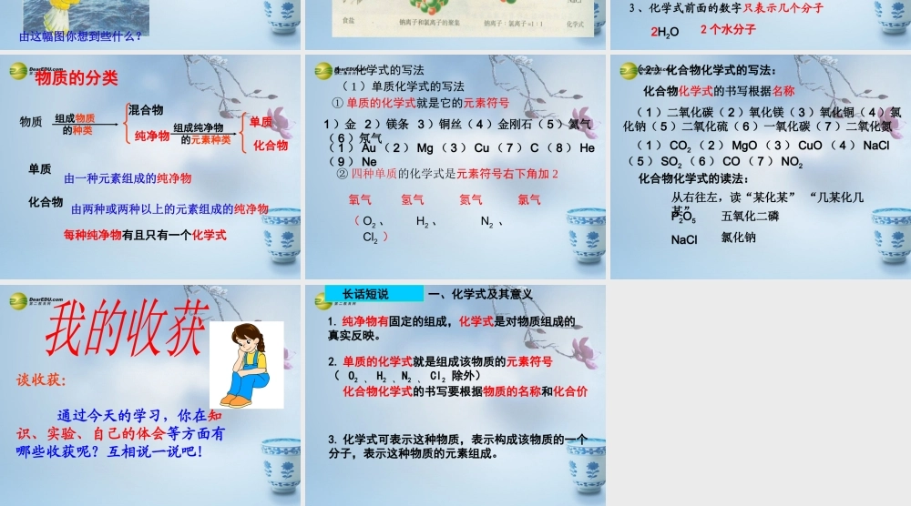 鲁教初中化学九上《4第2节 物质组成的表示》PPT课件 (1).ppt