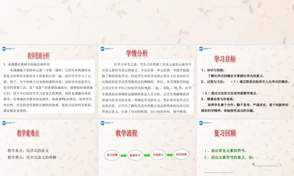 鲁教初中化学九上《4第2节 物质组成的表示》PPT课件 (10).ppt