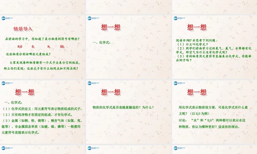 鲁教初中化学九上《4第2节 物质组成的表示》PPT课件 (10).ppt