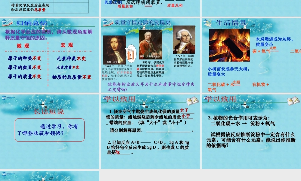 鲁教初中化学九上《5第1节 化学反应中的质量守恒》PPT课件 (5).ppt