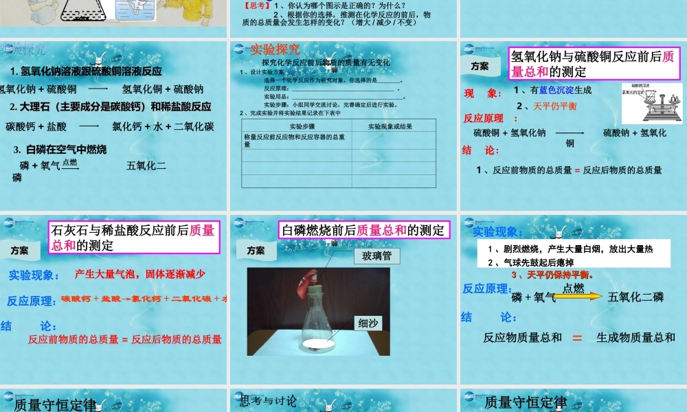 鲁教初中化学九上《5第1节 化学反应中的质量守恒》PPT课件 (6).ppt