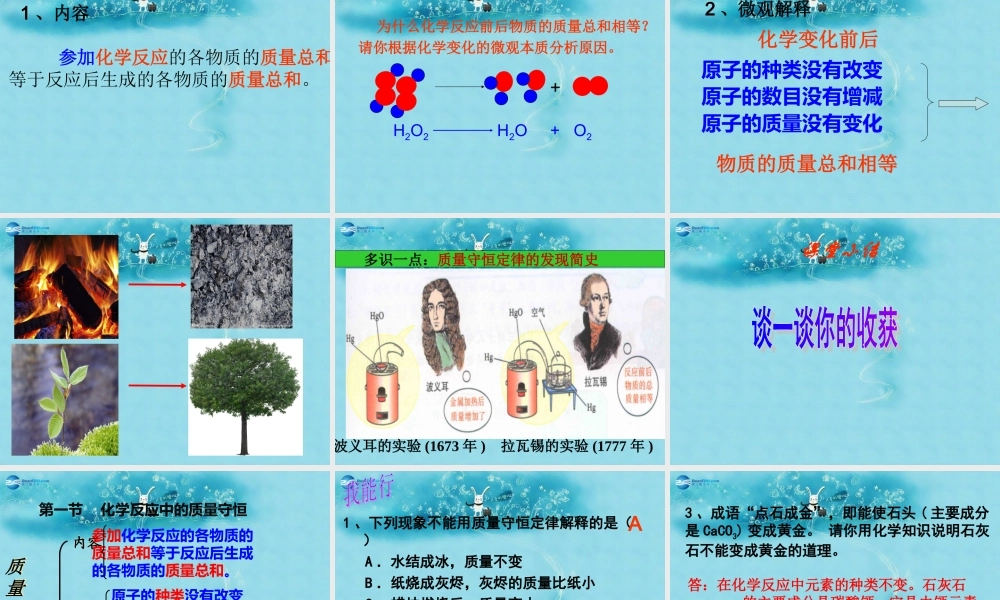 鲁教初中化学九上《5第1节 化学反应中的质量守恒》PPT课件 (6).ppt