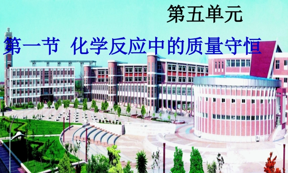 鲁教初中化学九上《5第1节 化学反应中的质量守恒》PPT课件 (7).ppt