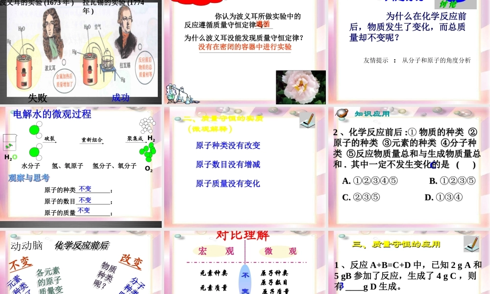 鲁教初中化学九上《5第1节 化学反应中的质量守恒》PPT课件 (7).ppt