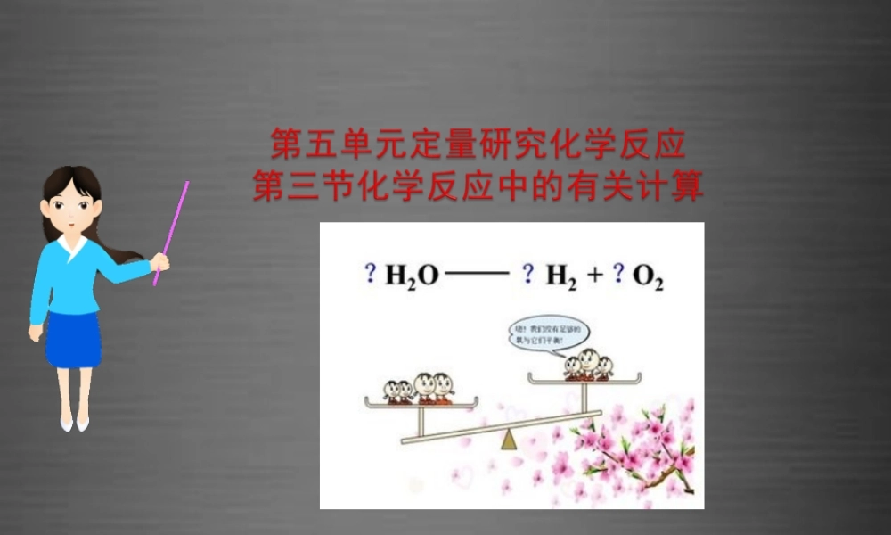 鲁教初中化学九上《5第3节 化学反应中的有关计算》PPT课件 (3).ppt