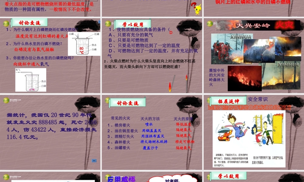 鲁教初中化学九上《6第1节 燃烧与灭火》PPT课件 (1).ppt