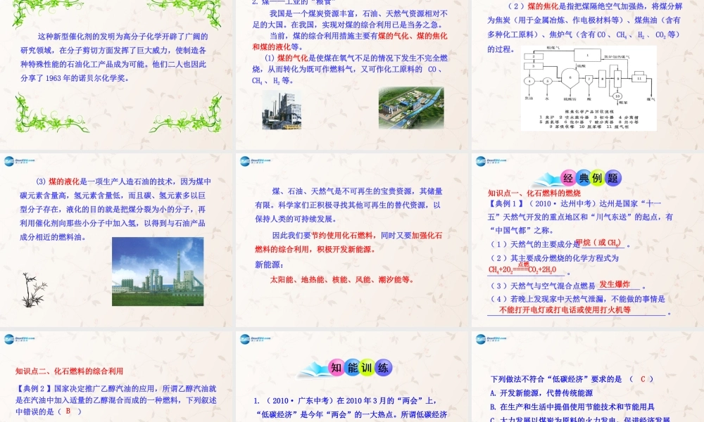 鲁教初中化学九上《6第2节 化石燃料的利用》PPT课件 (3).ppt