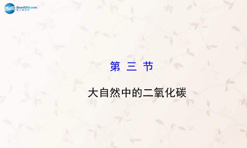 鲁教初中化学九上《6第3节 大自然中的二氧化碳》PPT课件 (2).ppt