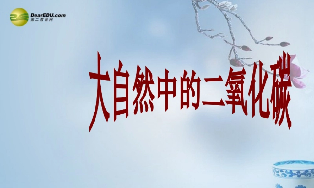 鲁教初中化学九上《6第3节 大自然中的二氧化碳》PPT课件 (1).ppt