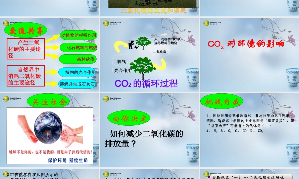 鲁教初中化学九上《6第3节 大自然中的二氧化碳》PPT课件 (1).ppt