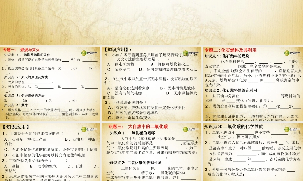 鲁教初中化学九上《6第6单元 燃烧与燃料》PPT课件 (2).ppt