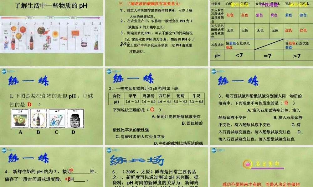 鲁教初中化学九下《7第3节 溶液的酸碱性》PPT课件 (3).ppt
