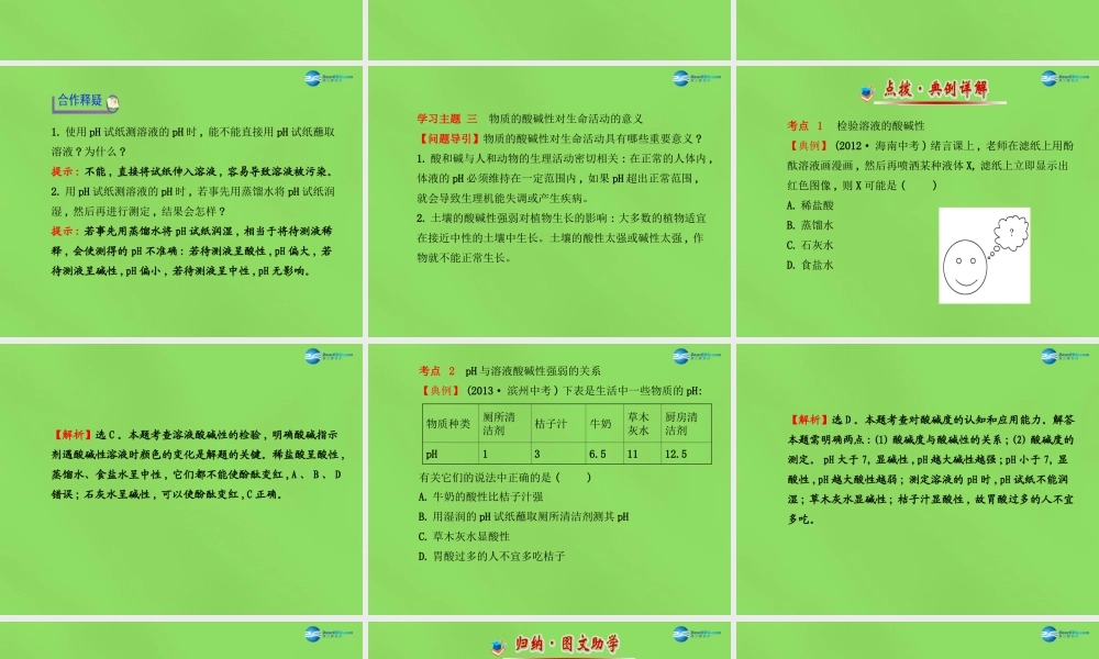 鲁教初中化学九下《7第3节 溶液的酸碱性》PPT课件 (2).ppt