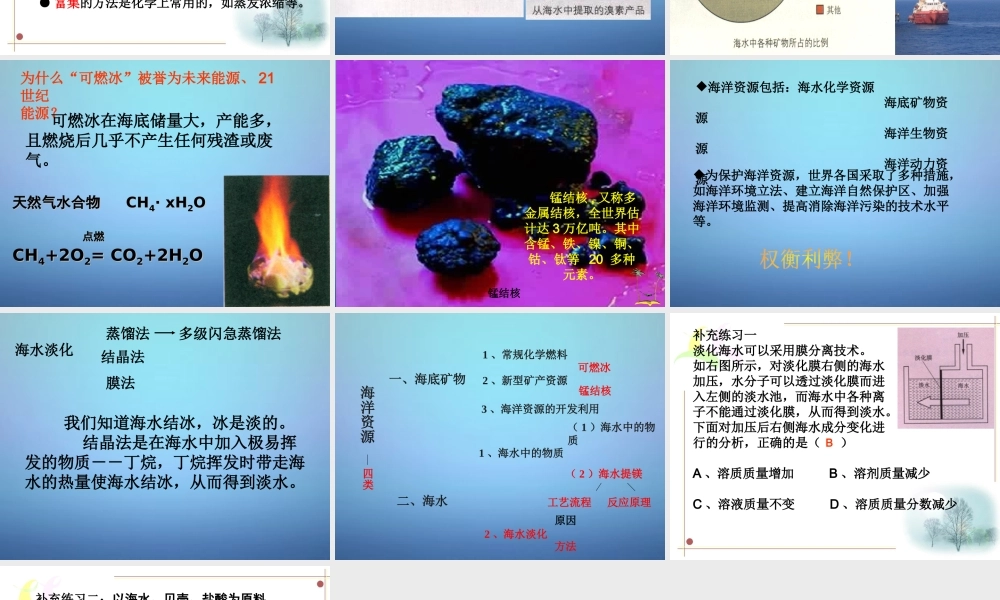 鲁教初中化学九下《8第1节 海洋化学资源》PPT课件 (5).ppt