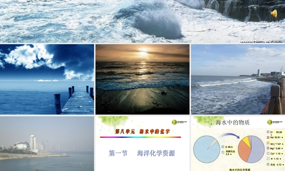 鲁教初中化学九下《8第1节 海洋化学资源》PPT课件 (6).ppt