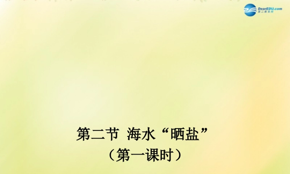 鲁教初中化学九下《8第2节 海水“晒盐“》PPT课件 (7).ppt