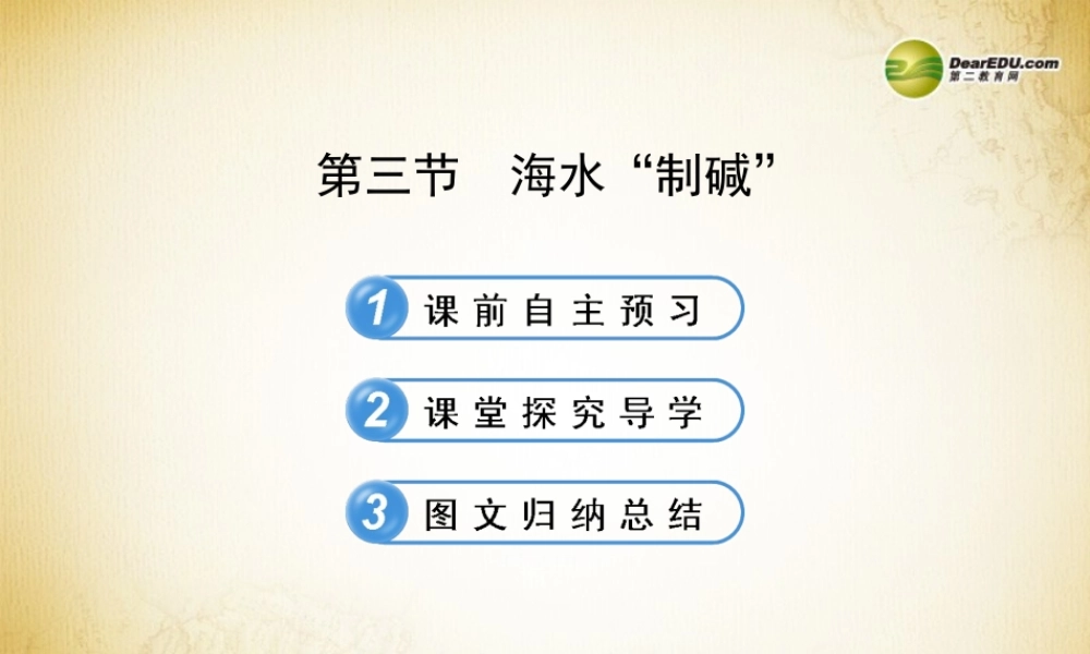 鲁教初中化学九下《8第3节 海水“制碱“》PPT课件 (1).ppt