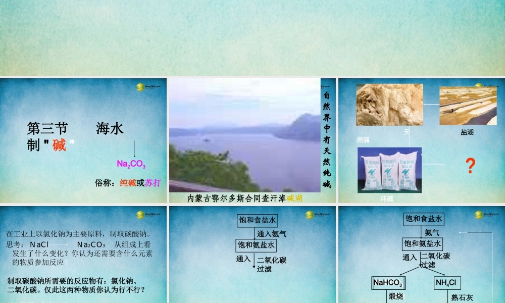 鲁教初中化学九下《8第3节 海水“制碱“》PPT课件 (4).ppt
