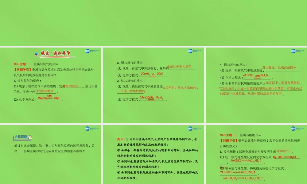 鲁教初中化学九下《9第2节 金属的化学性质》PPT课件 (5).ppt