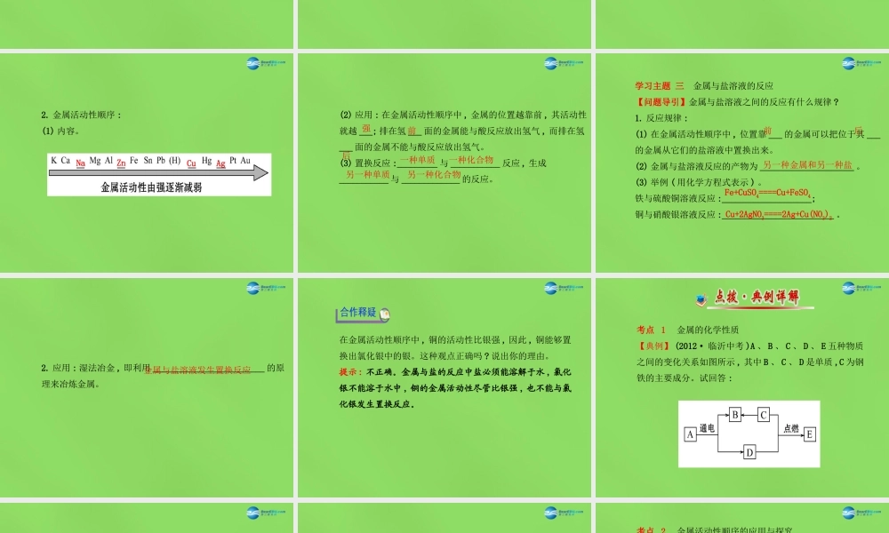 鲁教初中化学九下《9第2节 金属的化学性质》PPT课件 (5).ppt