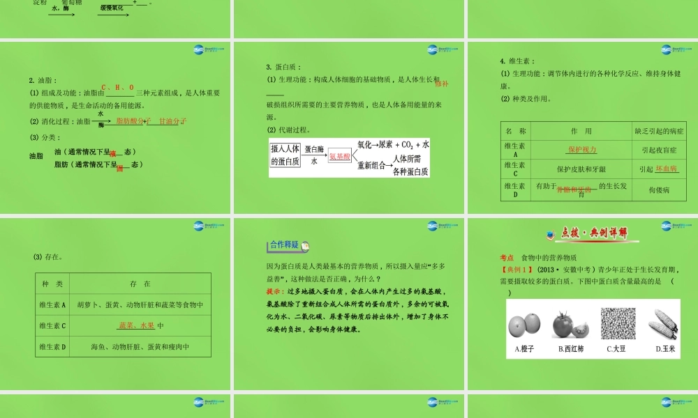 鲁教初中化学九下《10第1节 食物中的有机物》PPT课件 (2).ppt