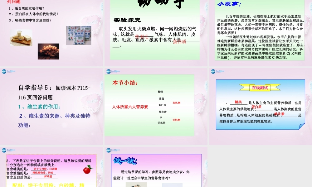 鲁教初中化学九下《10第1节 食物中的有机物》PPT课件 (3).ppt