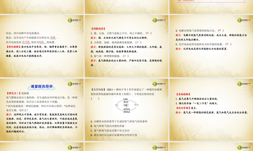 鲁教初中化学九下《11第1节 化学与能源开发》PPT课件 (1).ppt