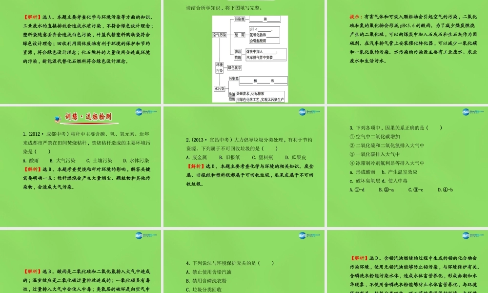 鲁教初中化学九下《11第4节 化学与环境保护》PPT课件 (2).ppt