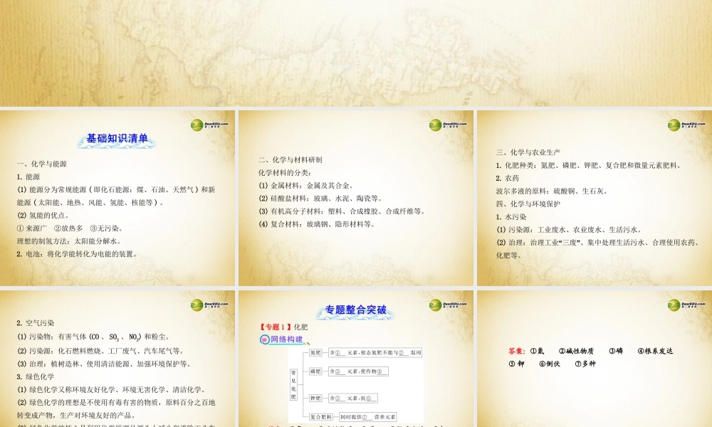 鲁教初中化学九下《11第11单元 化学与社会发展》PPT课件 (3).ppt