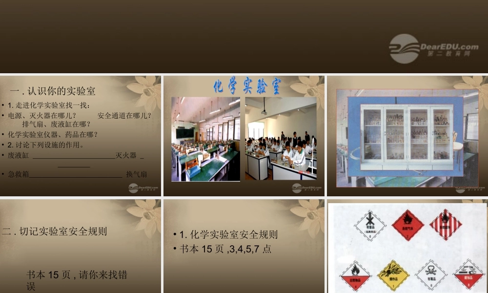 鲁教五四制初中化学八上《1到实验室去：化学实验基本技能训练（1）》PPT课件 (1).ppt