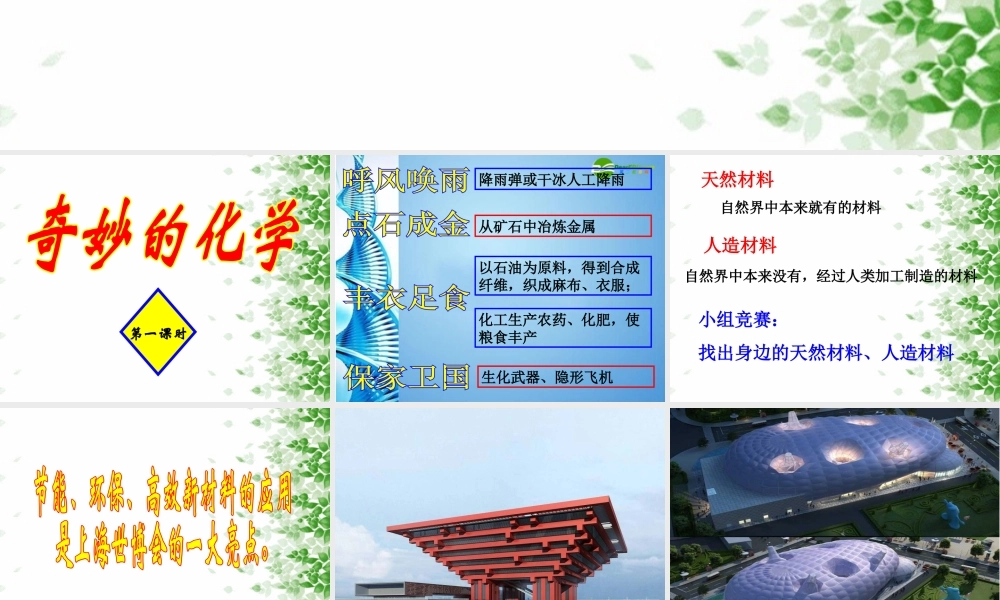 鲁教五四制初中化学八上《1第1节 化学真奇妙》PPT课件 (3).ppt