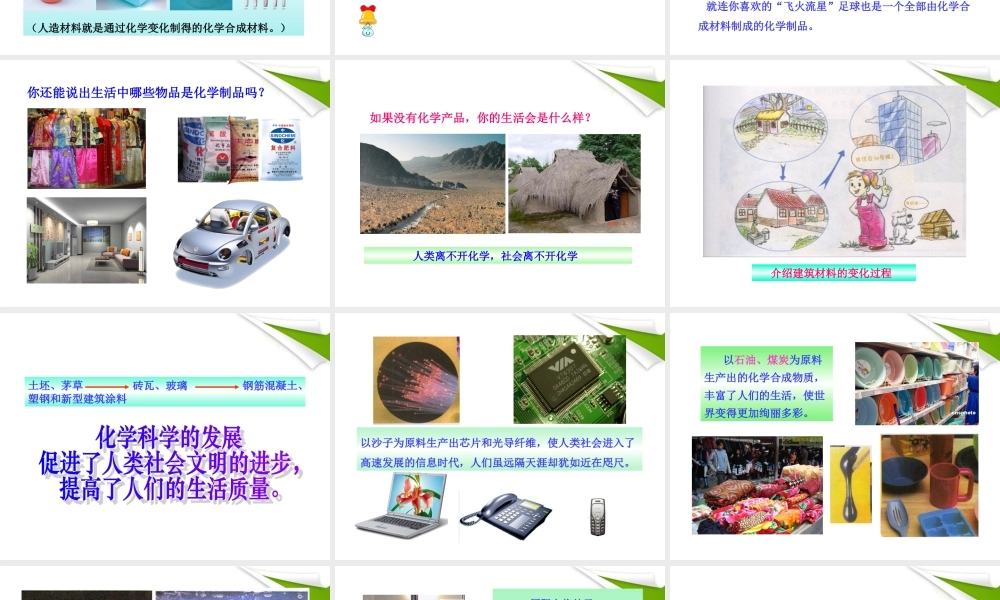 鲁教五四制初中化学八上《1第1节 化学真奇妙》PPT课件 (4).ppt