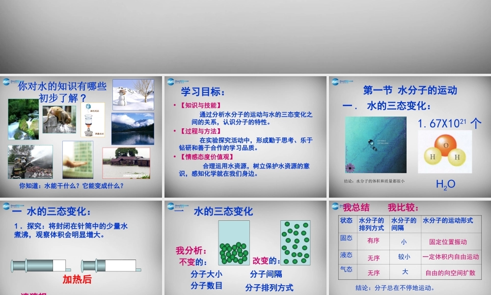 鲁教五四制初中化学八上《2第1节 运动的水分子》PPT课件 (2).ppt