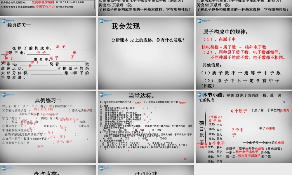 鲁教五四制初中化学八上《3第1节 原子的构成》PPT课件 (1).ppt