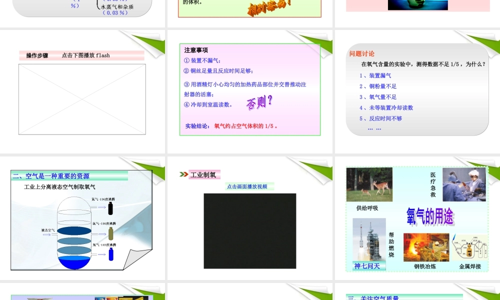 鲁教五四制初中化学八下《4第1节 空气的成分》PPT课件 (1).ppt