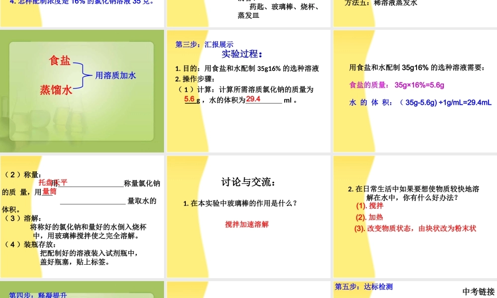 鲁教五四制初中化学九上《7.4到实验室去：配制一定溶质质量分数的溶液》PPT课件.ppt