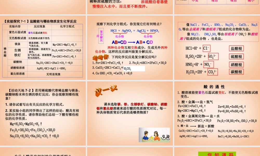 鲁教五四制初中化学九上《8.1 酸及其性质》PPT课件 (1).ppt