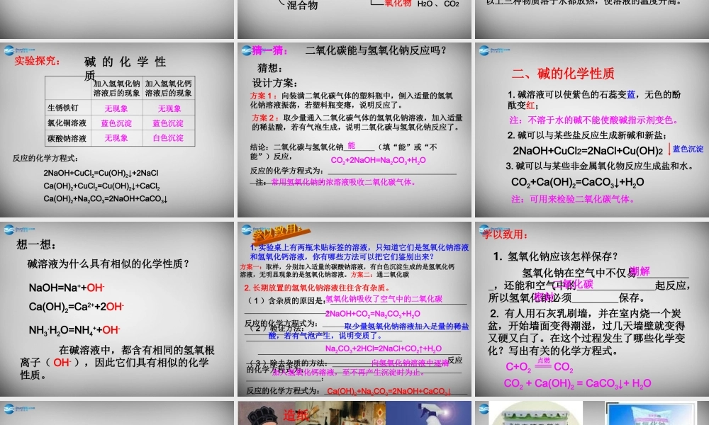 鲁教五四制初中化学九上《8.2 碱及其性质》PPT课件 (1).ppt