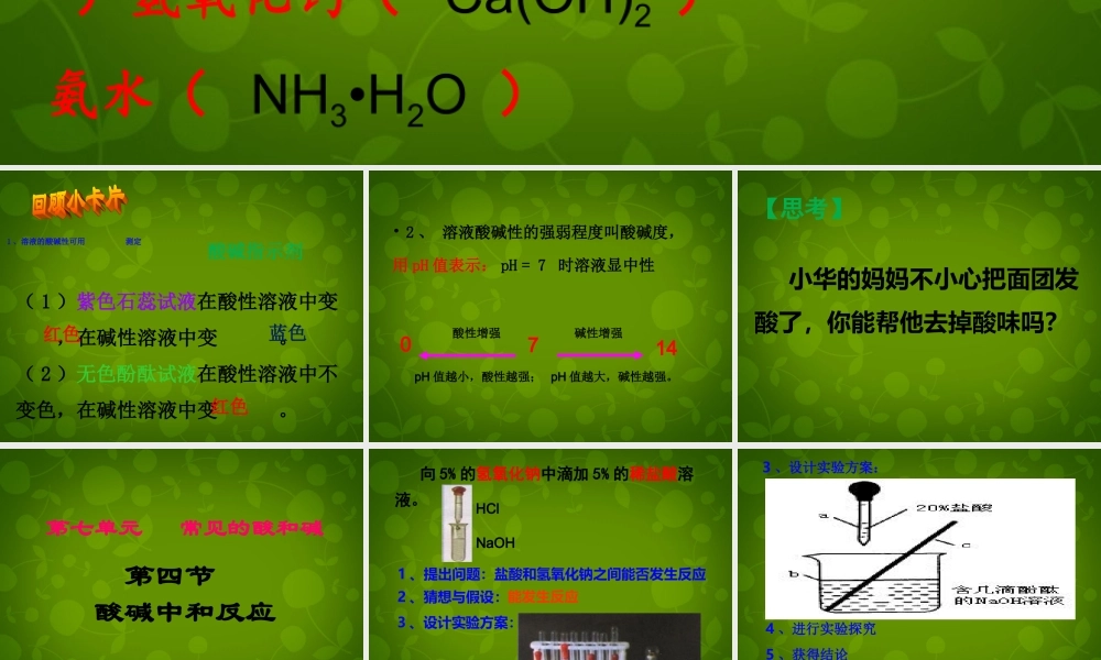 鲁教五四制初中化学九上《8.4 酸碱中和反应》PPT课件 (1).ppt
