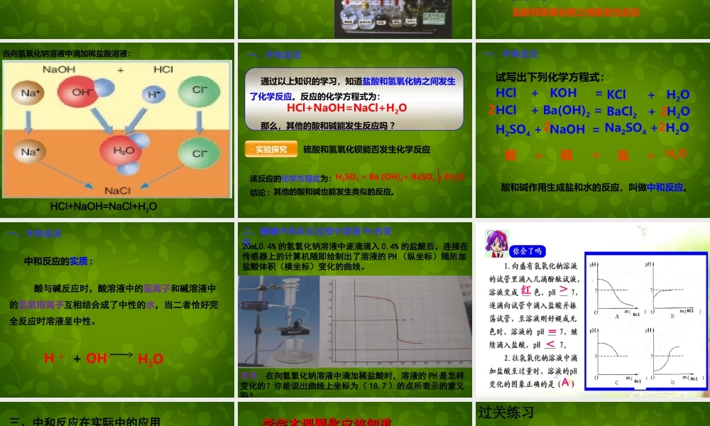 鲁教五四制初中化学九上《8.4 酸碱中和反应》PPT课件 (1).ppt