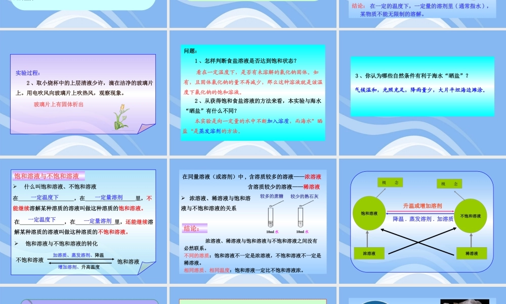 鲁教五四制初中化学九上《9.2 海水“晒盐”》PPT课件 (1).ppt