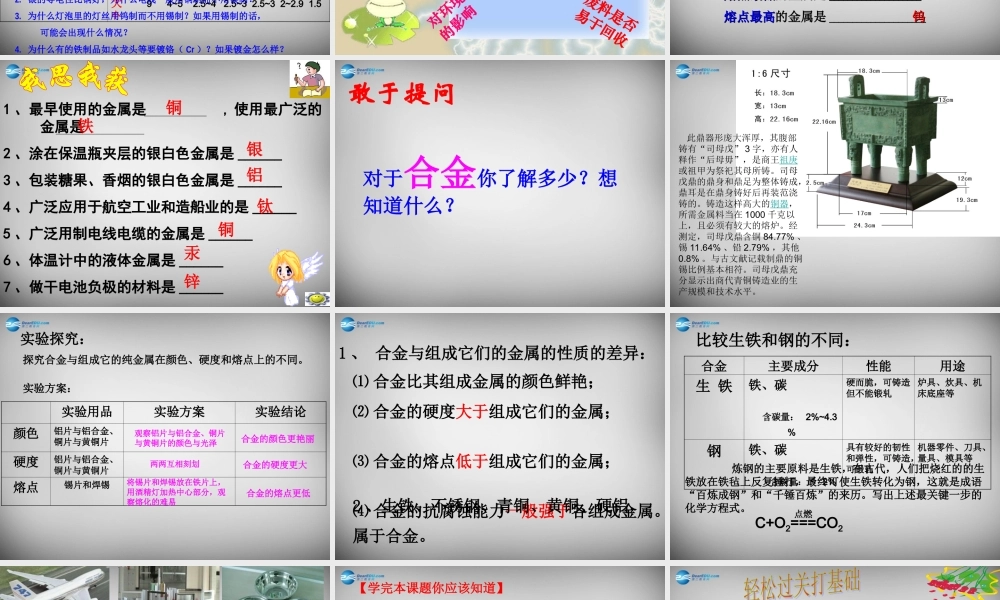 鲁教五四制初中化学九下《10.1 常见的金属材料》PPT课件 (3).ppt