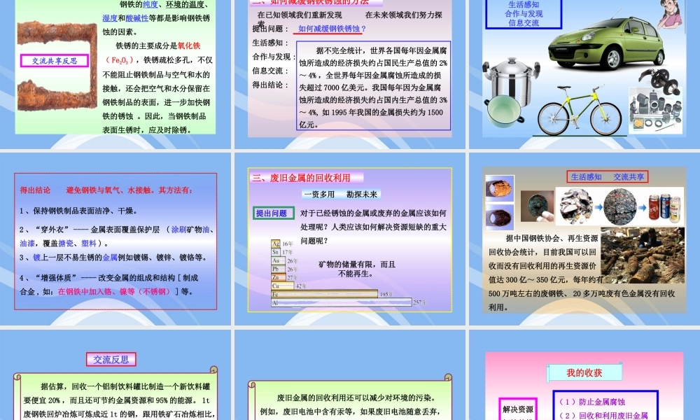 鲁教五四制初中化学九下《10.3 钢铁的锈蚀与防护》PPT课件 (1).ppt