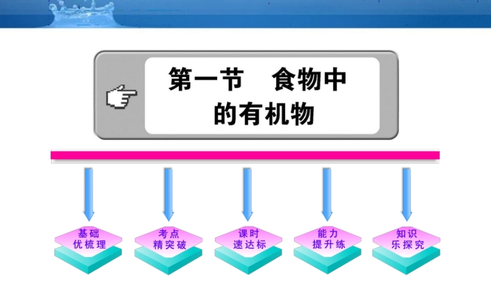鲁教五四制初中化学九下《11.1 食物中的有机物》PPT课件 (2).ppt