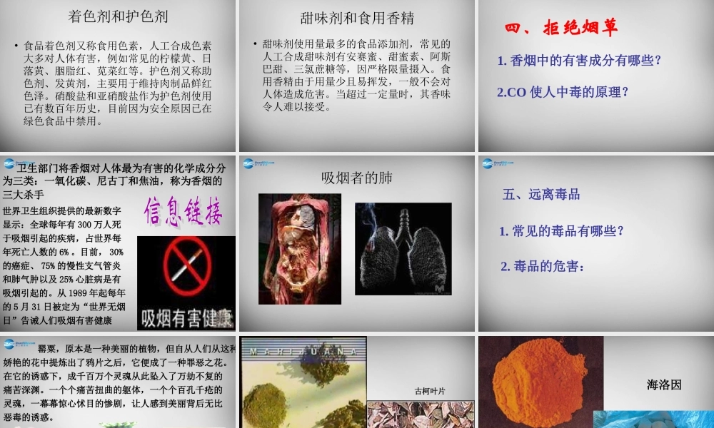 鲁教五四制初中化学九下《11.3 远离有毒物质》PPT课件 (2).ppt