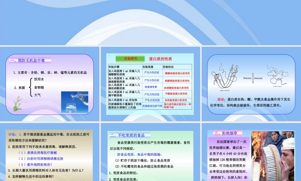 鲁教五四制初中化学九下《11.3 远离有毒物质》PPT课件 (1).ppt