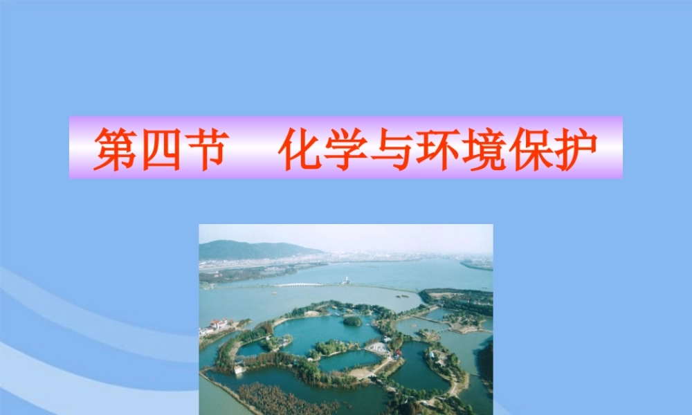 鲁教五四制初中化学九下《12.4 化学与环境保护》PPT课件.ppt