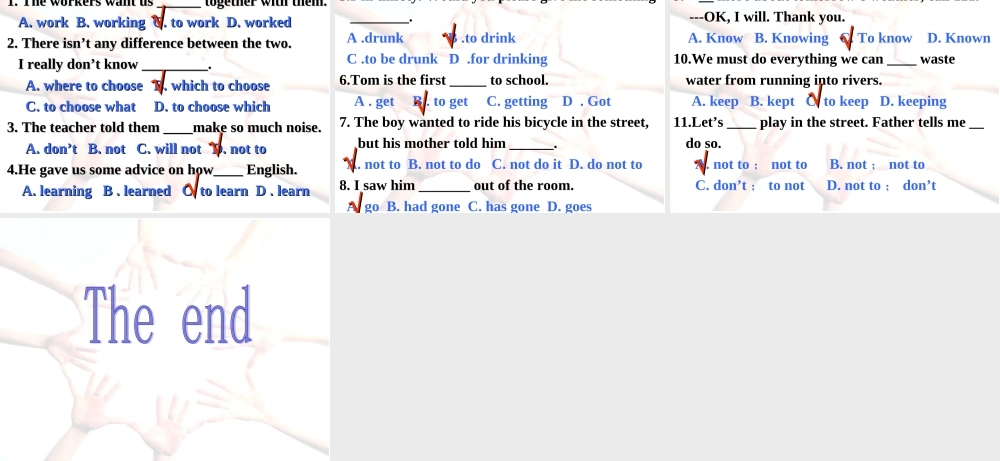 牛津深圳版八年级英语下册《Unit 1 Helping those in need》课件：Grammar.ppt