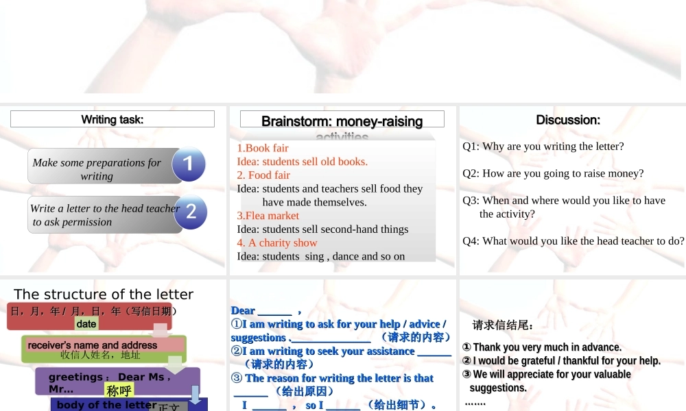 牛津深圳版八年级英语下册《Unit 1 Helping those in need》课件：Writing.ppt